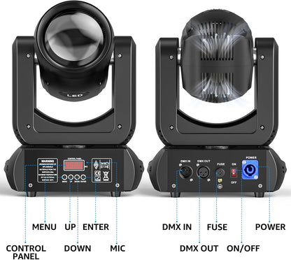 150 W Moving Head LED DMX Podium Licht 8 GOBO Roterende RGBW Spot Beam DJ Licht Geluid Geactiveerde Koplamp voor Kerst Disco Concert Party Bruiloften
