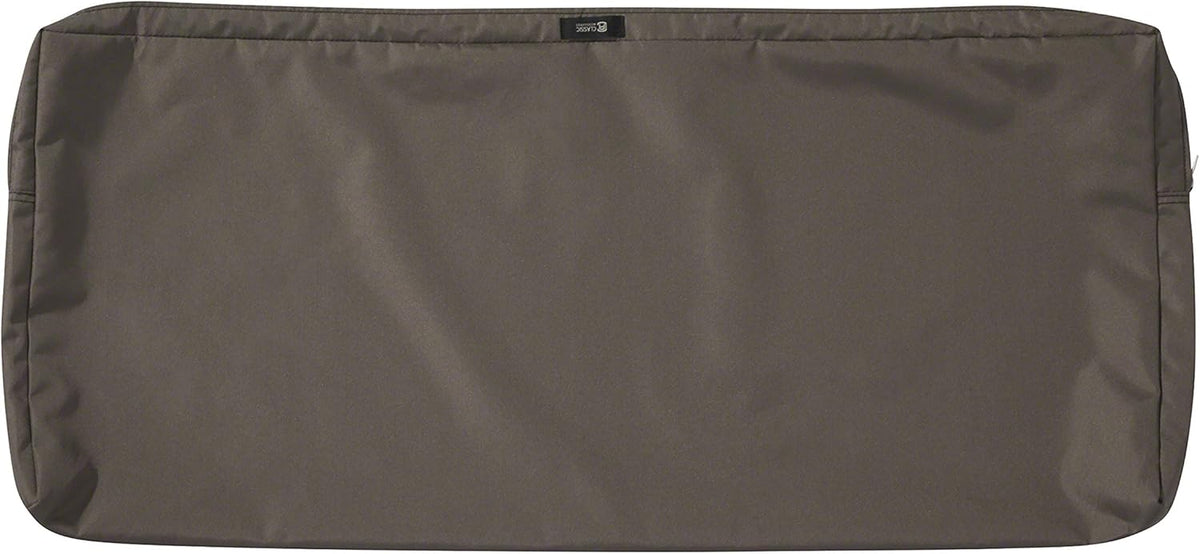 Classic Accessories Ravenna Patio Bank/Settee Kussen Slip Cover & Foam - Duurzaam Buitenkussen, Donker Taupe, 122 cm B x 45 cm D x 7,6 cm dik