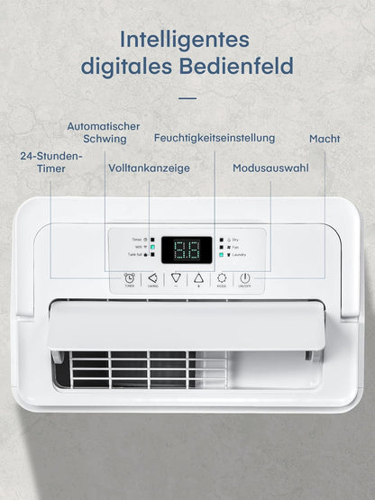 Luchtontvochtiger – Ontvochtiger – Vochtvreter – Kelderontvochtiger – Badkamerontvochtiger – 20 Liter Per Dag – Wifi-App Bediening