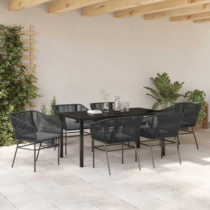 Gecheer Set van 4 zwarte PE-rotan standaard duurzame tuinstoelen, tuinstoelen, tuinmeubelset, tuinstoelen voor tuinen, binnenplaatsen, balkons, restaurants, 3380922 - QUORE