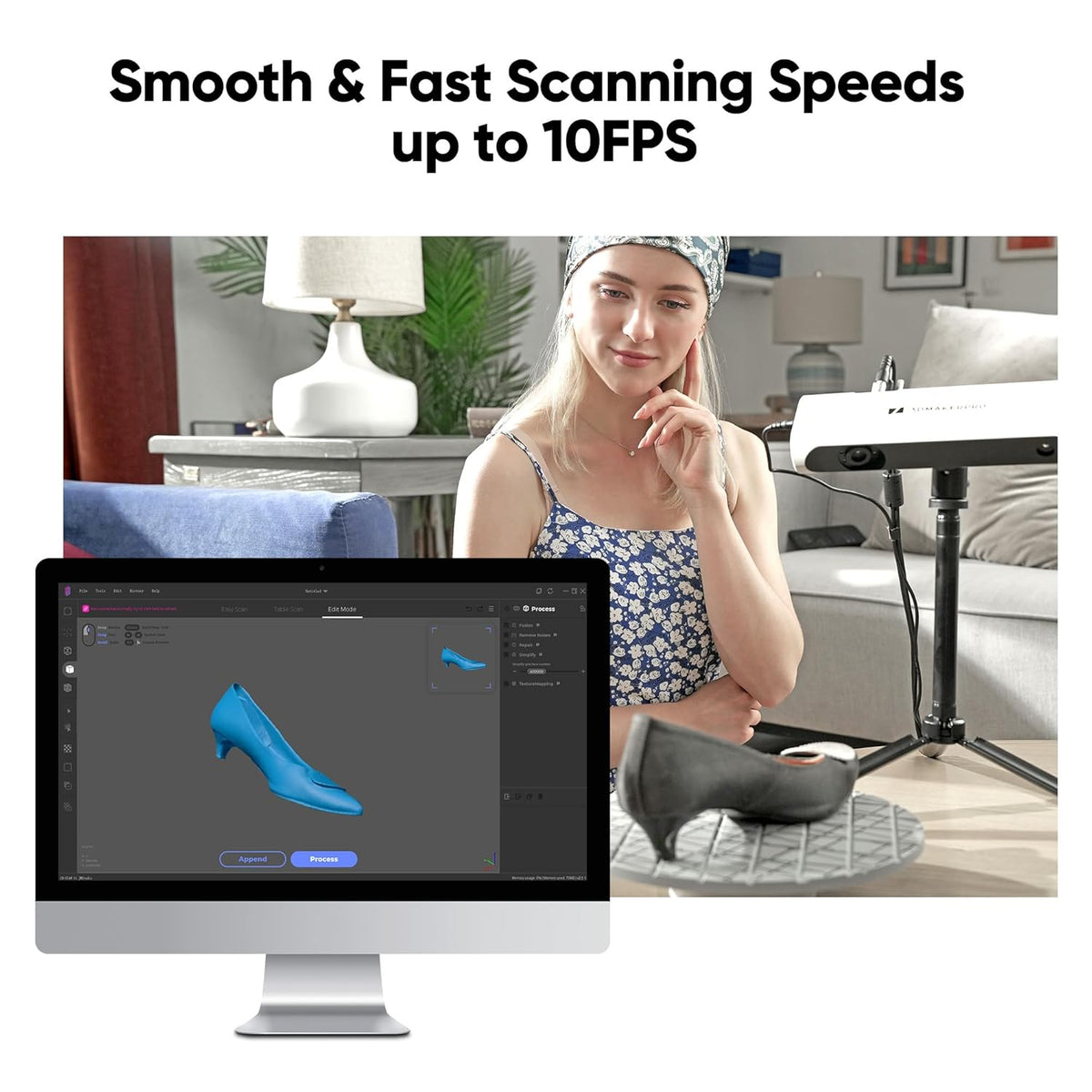 3D-scanner – Draagbare Scanner – 3D Digitizer – 3D Meting – 3D Modellering – Nauwkeurig Tot 0,1 Mm – Scansnelheid 10 Fps
