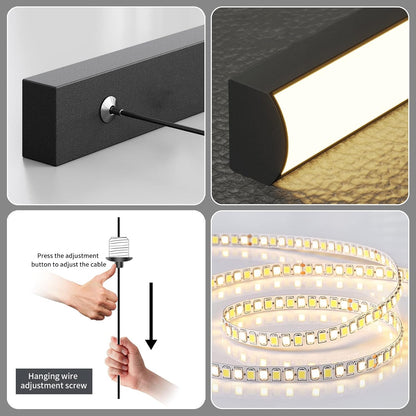 Mikeru Hanglamp voor eettafel, 100 cm, spiraalvormige eetkamerlamp, modern design, zwart, dimbaar, met afstandsbediening, led-hanglamp voor eetkamer, kantoor