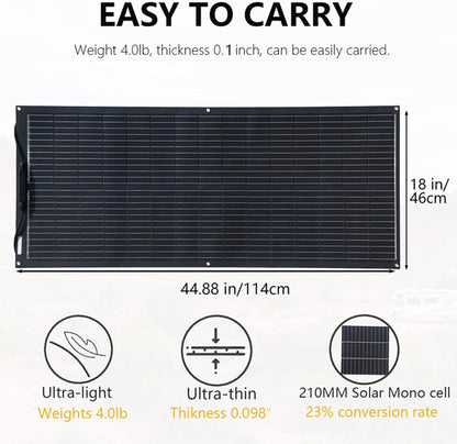 XINPUGUANG 100W 12V Flexibele Zonnepaneel Kit Systeem 18V Fotovoltaïsche Monokristallijne Module 10A Solar Regulator voor Caravan Home Dak Auto Camper Power Charger (100 w)