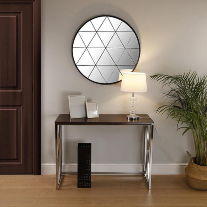Versa Modena Smalle hal of vestibule Entree hal meubilair, Console Tafel, Afmetingen (H x B x H) 76 x 40,5 x 106,5 cm, Hout en Metaal, Kleur Bruin