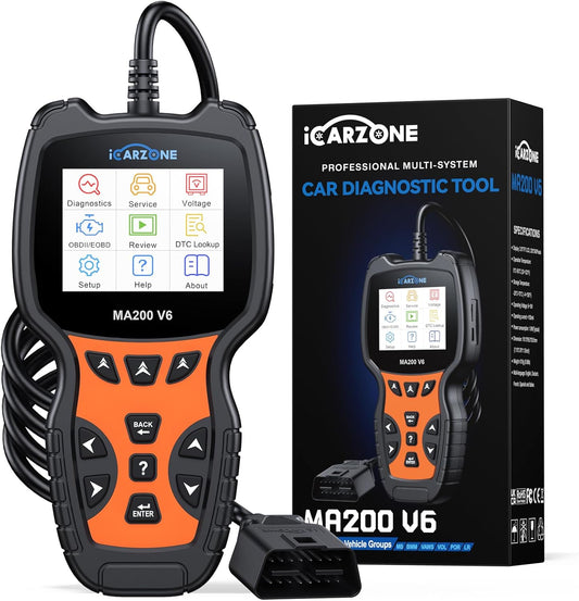MA200 V6 OBD2 Scanner for Ben.z/Land Rover/Porsche/BM.W/Volvo/V.A.G, All System Car Diagnostic Tool with 6 Services, Oil/BMS/EPB/SAS/DP-F/TPMS Reset, Auto VIN, Battery Test, Lifetime Update