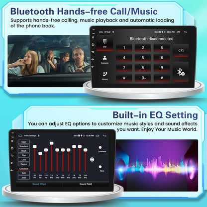 Android Autoradio – Carplay Autoradio – Multimedia Receiver – Navigatiesysteem – Touchscreen Radio – 9 Inch Scherm – Draadloze CarPlay & Android Auto