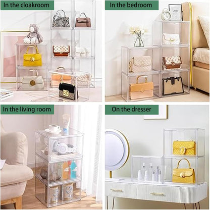 Tentoonstellingsvitrine van acryl met deur voor verzamelvitrines, vitrine, plexiglas, voor handtas, figuren, Funko Pop, zelfmontage (10, 36 x 22 x 27 cm)