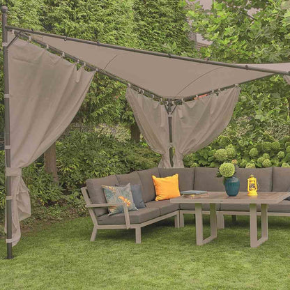Siena Garden Set zijpanelen voor paviljoen BERLINO 400x400 cm lichtgrijs