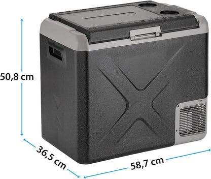 Draagbare Koel- En Vriescombinatie – Mobiele Koelkast – Camping Koelbox – Auto Koelbox – Mini Vriezer – 50 Liter Inhoud – Instelbare Temperatuur -20°C tot +20°C