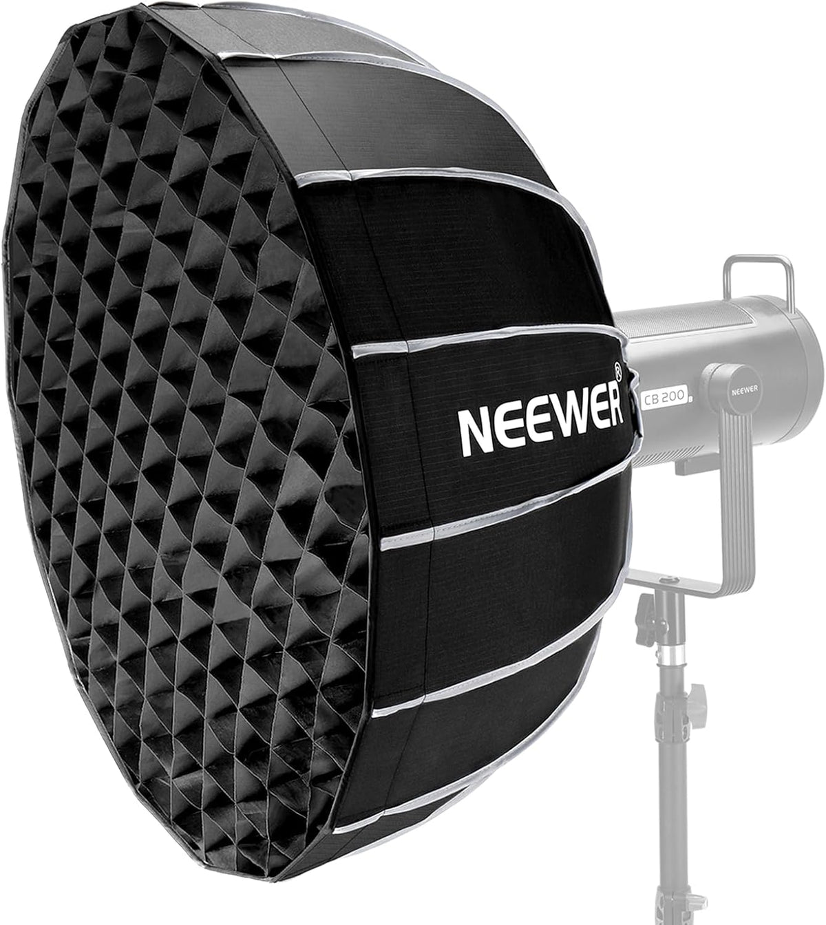 Softbox – Parabolische Softbox – Lichtvormer – Beautyschaal – Opvouwbare Softbox – 65 X 34 Cm – Bowens Bevestiging