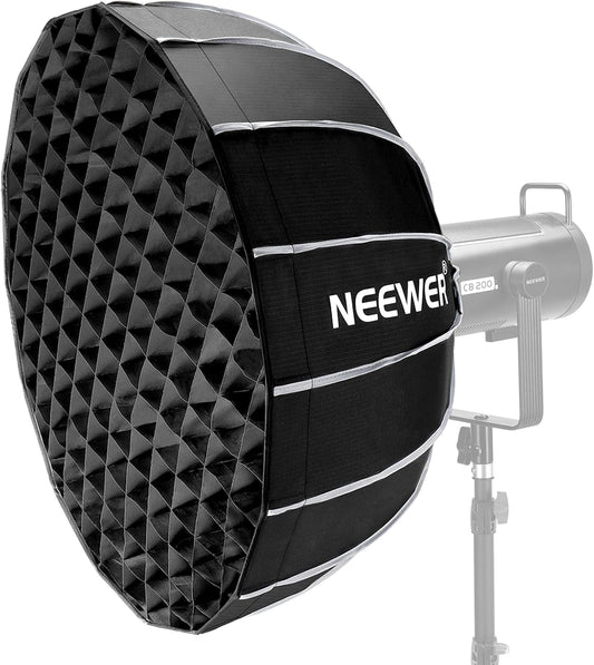 Softbox – Parabolische Softbox – Lichtvormer – Beautyschaal – Opvouwbare Softbox – 65 X 34 Cm – Bowens Bevestiging
