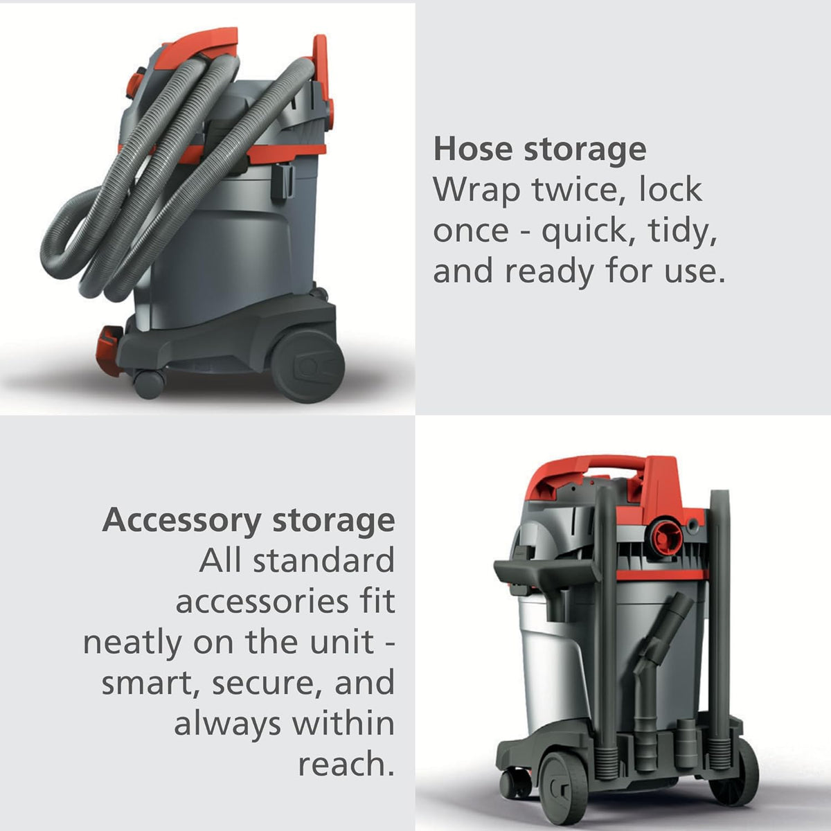 Starmix UClean 1432 HK, universele stofzuiger voor nat en droog zuigen, zeer veelzijdige nat- en droogzuiger voor flexibele toepassingen (1400 W, 32 L)