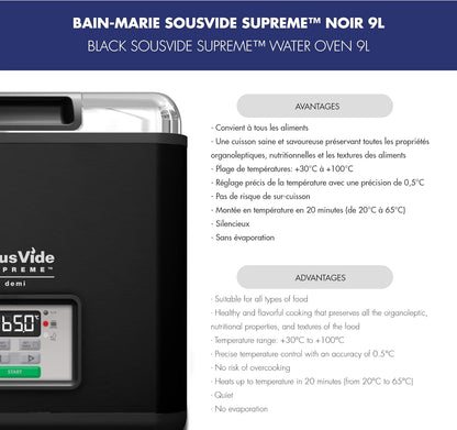SousVide Supreme Thermostaatbad voor vacuümgaren op lage temperatuur, 9 l