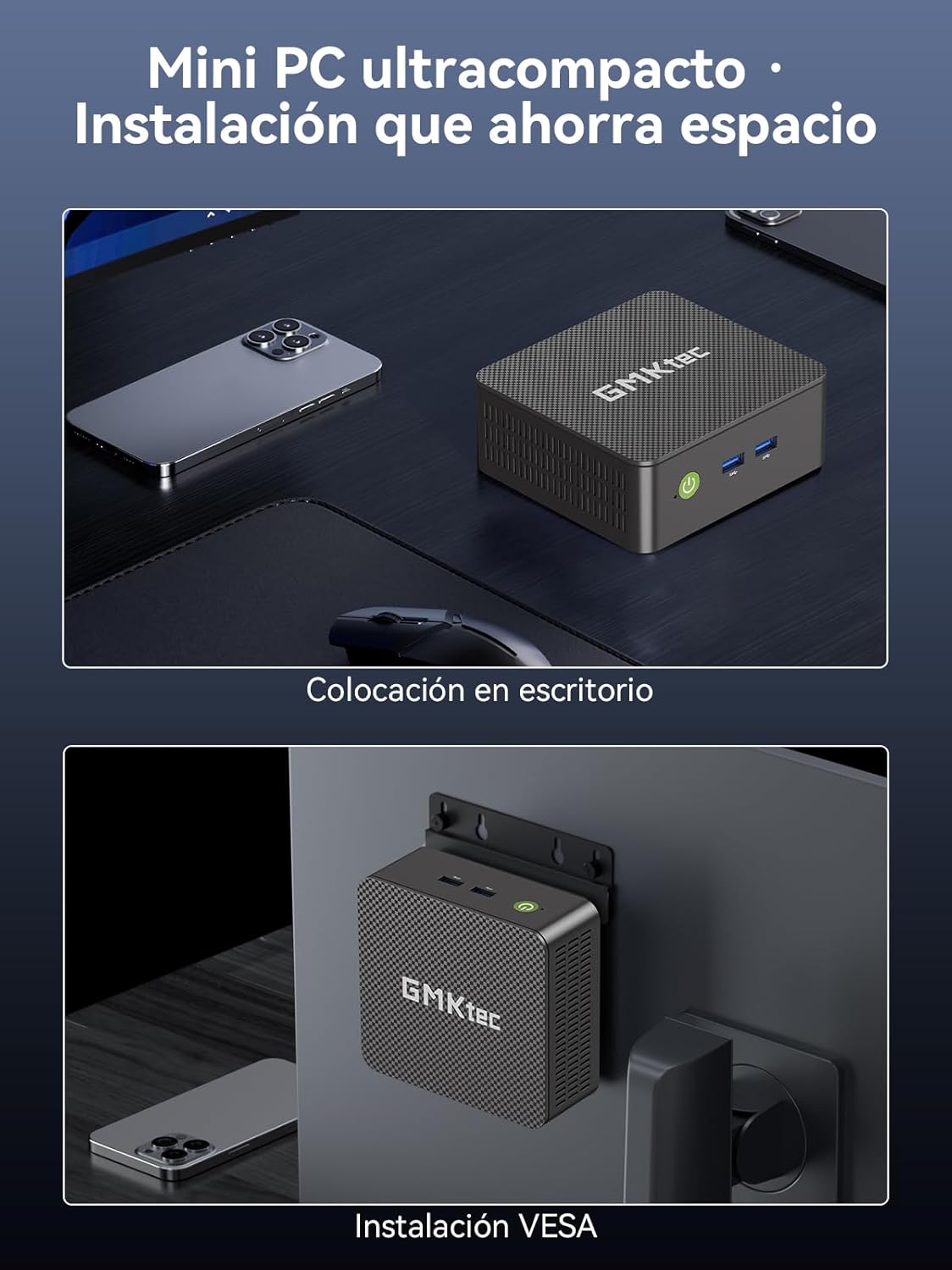 GMKtec G3 Pro Mini-pc, 3 jaar ondersteuning, met Intel i3-10110U (Beats 4300U/3250U) tot 4,1 GHz, Micro PC met 8 GB DDR4 RAM, 256 GB SSD, 3 x USB 3.2, WiFi 6, BT 5.2, 2× HDMI, 1 × 2,5 G LAN