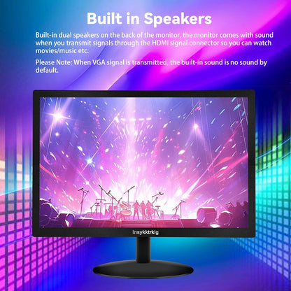 19 inch touchscreen-monitor FHD 1440x900 60Hz multi-touch monitor, PC 16:10 display met luidspreker/HDMI/VGA/Type-B-aansluiting, compatibel met laptop/Ras Pi/Windows OS