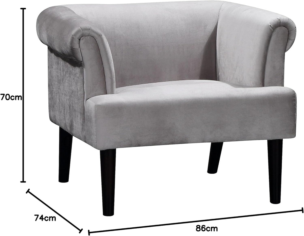 Velvet Fauteuil – Armstoel – Zitstoel – Lounge Stoel – Velours Stoel – Fluweelzachte Bekleding – Massief Houten Wengé Poten
