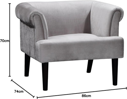 Velvet Fauteuil – Armstoel – Zitstoel – Lounge Stoel – Velours Stoel – Fluweelzachte Bekleding – Massief Houten Wengé Poten