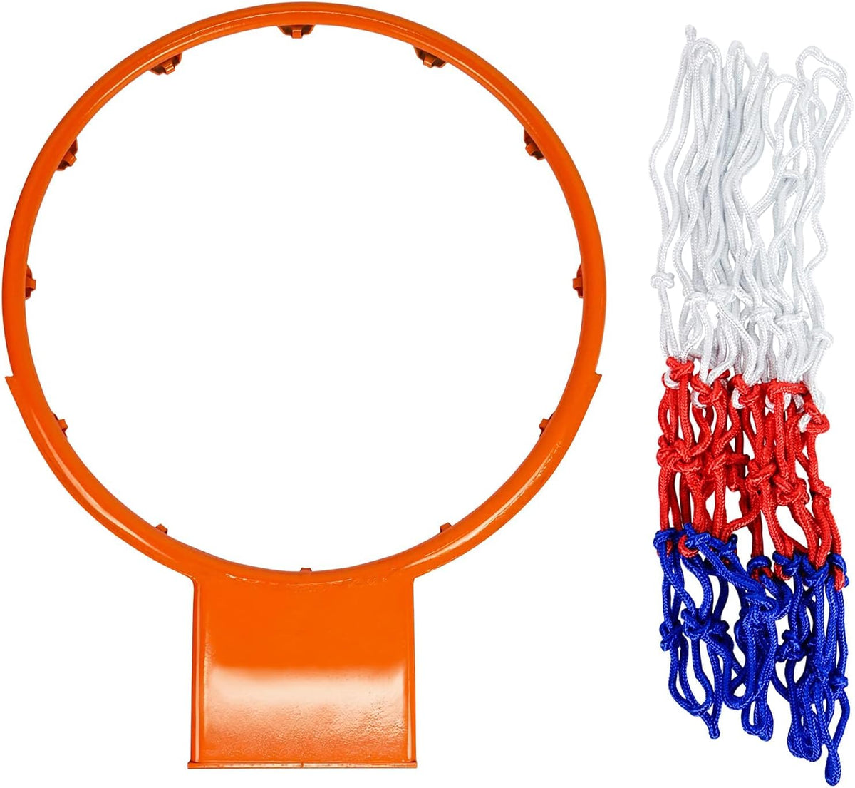 Aoneky Basketbal Hoepel Φ45cm met Nylon Net, 18 mm Massieve Stalen Ring, Bord voor Basketbaltraining Binnen en Buiten