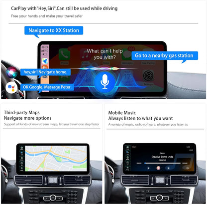 Auto Stereo – Multimedia Speler – Touchscreen Radio – Navigatiesysteem – CarPlay Android Auto – Ultraslank 12,3 Inch – Compatibel NTG 4.5/4.7 Mercedes-Benz ML GL 2005-2011