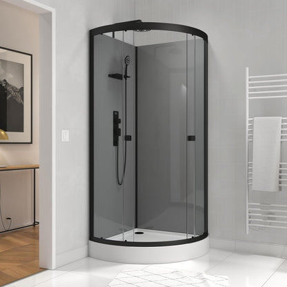 Douchecabine – Doucheruimte – Douchecabine Hoekinstap – Douchecabine Rechthoek – Douchecabine Compleet – 215x90x90 cm – 5 mm Gehard Veiligheidsglas – Aluminium Frame Met Plank