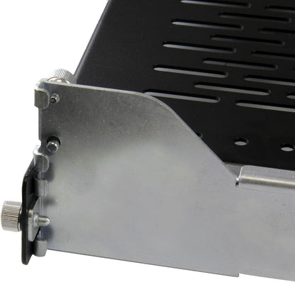 StarTech.com 2U Geventileerde schuifplank voor rackmontage met kabelbeheerarm - Inbouwdiepte van 70 tot 80 cm - 22,7 kg draagkracht - Opbergvak voor rack-apparatuur - 60 cm Diepte (UNISLDSHF192)