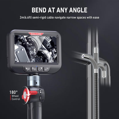 Ralcam Endoskopkamera mit Licht Endoscope Camera - Endoskop 8,5 mm Inspektionskamera 4,3" HD 1080P Rohrkamera, Kameras mit 10 LED, IP67 Wasserdicht 2M Halbstarre Kabel Teleskopkamera Kfz Werkzeug