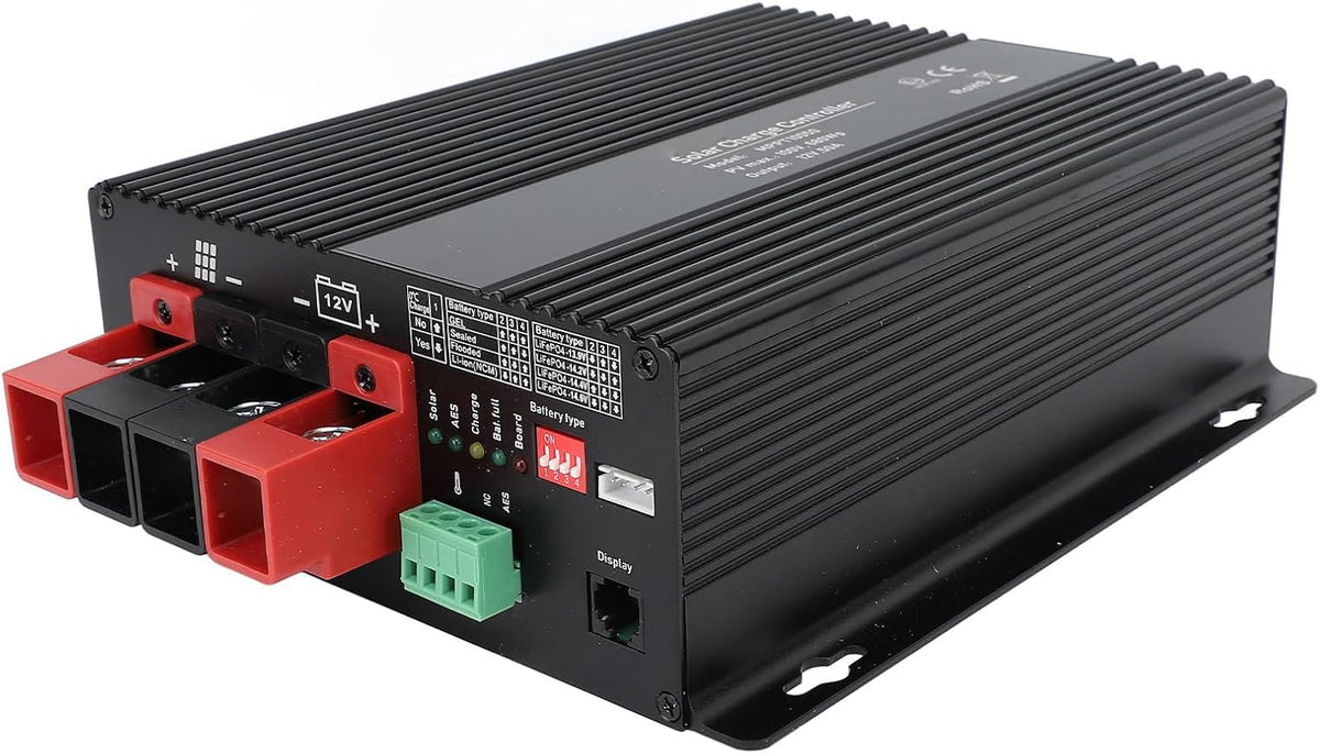 MPPT Solar Controller 40A 12V / 24V Car - Intelligent Regulator for AGM Lithium Battery | 680W PV Capacity with Overload Protection | RV Marine Home Off Grid - QUORE