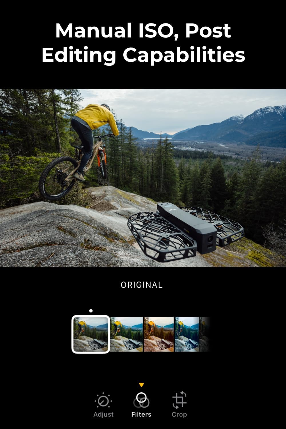 HOVERAir X1 PRO 4K Action Flying Camera, Vouwenbare drone met camera met 42 km/u volgssnelheid, 10+ volledige automatische vluchtmodi, Vlieg overal met OmniTerrain, SmoothCapture 2.0 (Standaard)