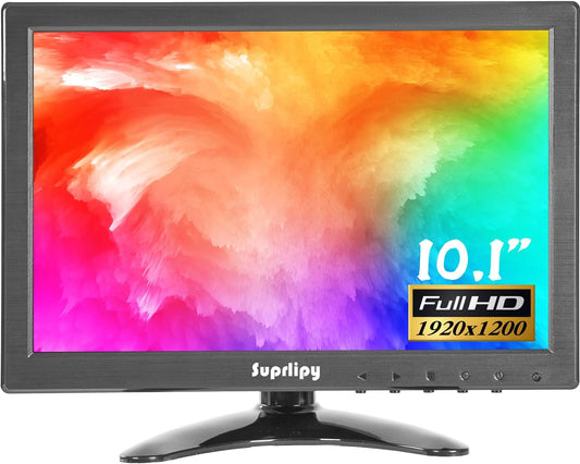 10 inch FHD kleine IPS Monitor LCD Scherm 1920x1200 60Hz 16:10 met BNC VGA AV Ingang Ingebouwde Lounspeakers voor CCTV Beveiligingscamera DVR PC STB Game Console