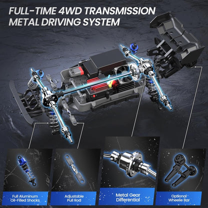 <font dir="auto" style="vertical-align: inherit;"><font dir="auto" style="vertical-align: inherit;">        DEERC H16E Remote Control Car 1:16 Brushless Motor 68km/h, 4WD High-Speed Racing Car with 2 Batteries for 40 Minutes Running Time, 2.4GHz RC Car