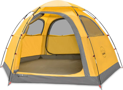 KAZOO Outdoor campingtent voor het hele gezin, duurzame waterdichte campingtent, eenvoudige installatie, tent voor twee personen, zonwering voor 2/3/4 personen