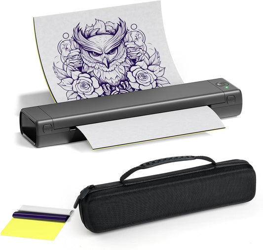 Tattoo Stencil Printer – Tattoo Printer – Tattoo Transfer Printer – Thermische Printer – Mobiele Tattoo Printer – Draadloos Bluetooth – Tot 140 Prints Per Batterij