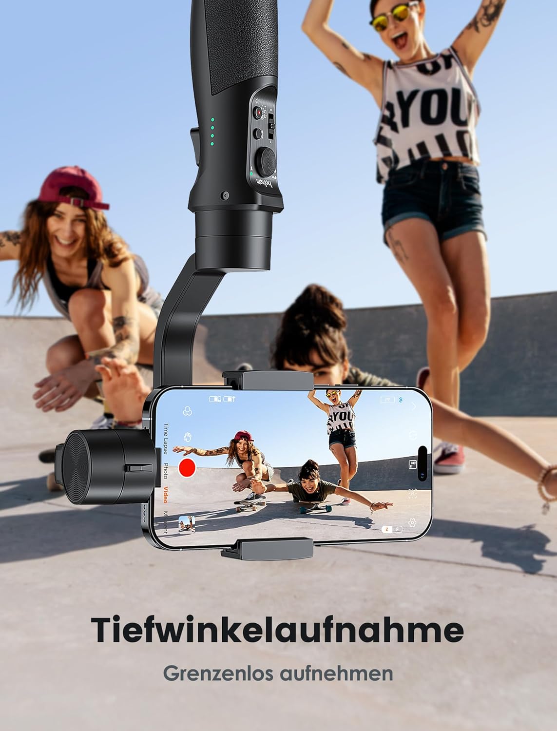 hohem iSteady Mobile Plus Stabilisator voor smartphone met 3 assen voor video-opnames met gezichts- en objecttracking, 600 graden automatische rotatie, Gimbal voor Android iPhone 15, 14, 13 Pro