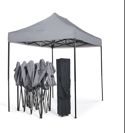All Seasons Gazebos, 3 x 2 m, robuust, volledig waterdicht, premium pop-up tuinhuisje + draagtas en gewichten (metallic grijs)