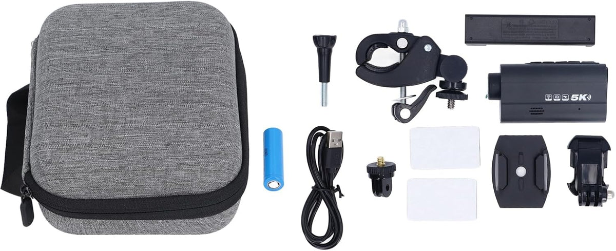 5K-actiecamera, Motorhelmcamera met EIS Anti Shake, 2.4G Wifi-sportcamera, Ultra HD-video, 50 MP Foto, Nachtzicht, LED-licht, 170 ° Groothoeklens