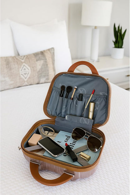 World Traveler Classique 2-Piece Carry-On Lightweight Hardside Polycarbonate Spinner Expandable Luggage Set, Rose Gold, One Size