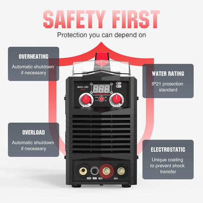 YESWELDER 135Amp MIG Lasser Gasloze 230V Flux Kern Lasapparaat Flux MIG/Lift TIG/Stick 3-in-1 Lasmachine IGBT Inverter Lasser