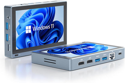 Mini PC – Mini Computer – Mini Desktop – Compact PC – Touchscreen PC – Intel Celeron N5095 – 16GB DDR4 – 5,5" HD Touchscreen – Dual 4K Output