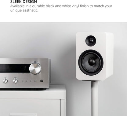Kanto YU Passive 5.25" Passive Bookshelf Speakers with 1" Silk Dome Tweeter | External Amplifier Required | Pair | Matte White