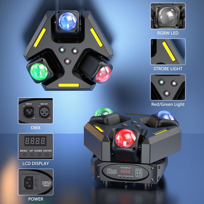 Moving Head LED 150W partylicht discolicht RGBW beam con COB stroboscoop 19/29CH podiumlicht voor DJ Bar Club bruiloft