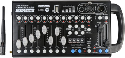 Draadloze DMX-Controller Met Batterij – DMX512-Console – Lichtmixer – Lichtsturing – Lichtboard – 192 Kanalen – 240 Scènes