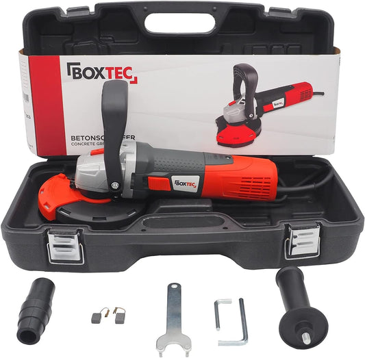 Betonschuurmachine 125 mm Saneringsfrees Betonfrees 1.400W met toerentalregeling en afzuigkap, set met koffer, categorie: 1400 W / 125 mm / STARTER-SET