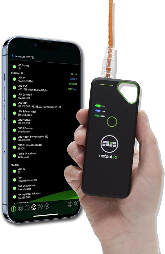 IO retetester NE1E netool.io Lite Smarter retetester netwerk