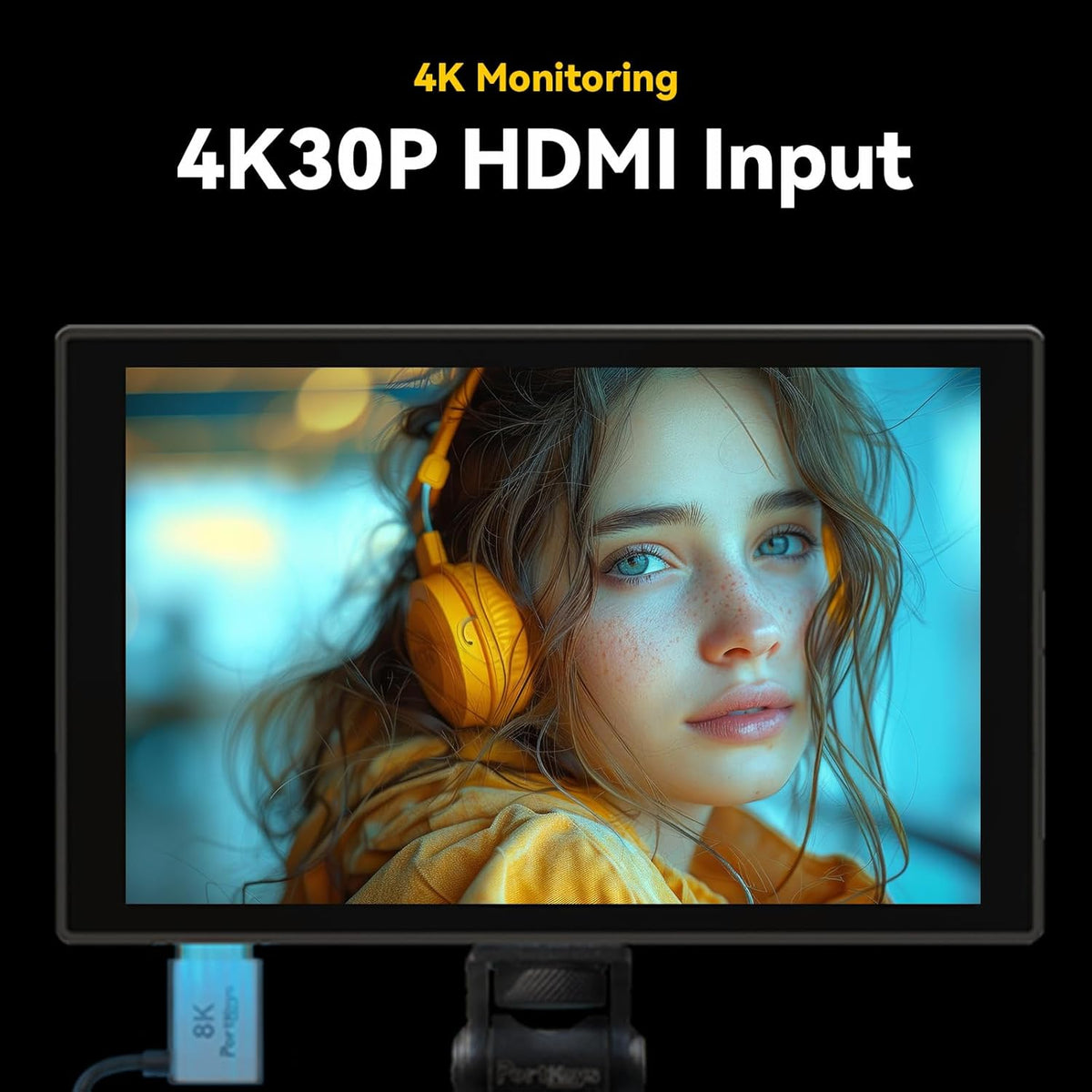 Portkeys HD7T Veldmonitor voor Camera 7" Touchscreen 1000 Nits Hoge Helderheid, Monitor met Sneltoetsen, Geschikt voor DSLR