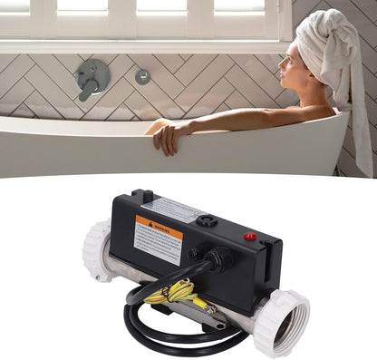 Zwembadverwarmer – Elektrische Zwembadboiler – Waterthermostaat – Spa Verwarmer – Bubbelbad Verwarmer – 2 kW – Automatische Temperatuurregeling – Bescherming Tegen Droogverbranding