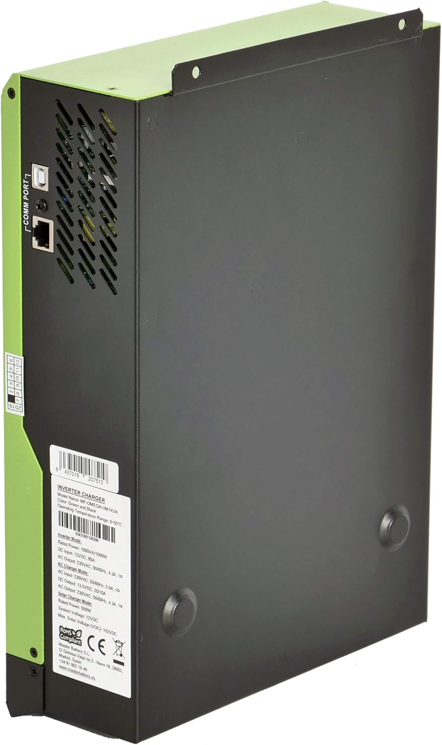 Hybride Omvormer 1000W 12V – Inverter – Acculader – MPPT Regelaar – Zonnepaneel Regelaar – Zuivere Sinus – MPPT 40A