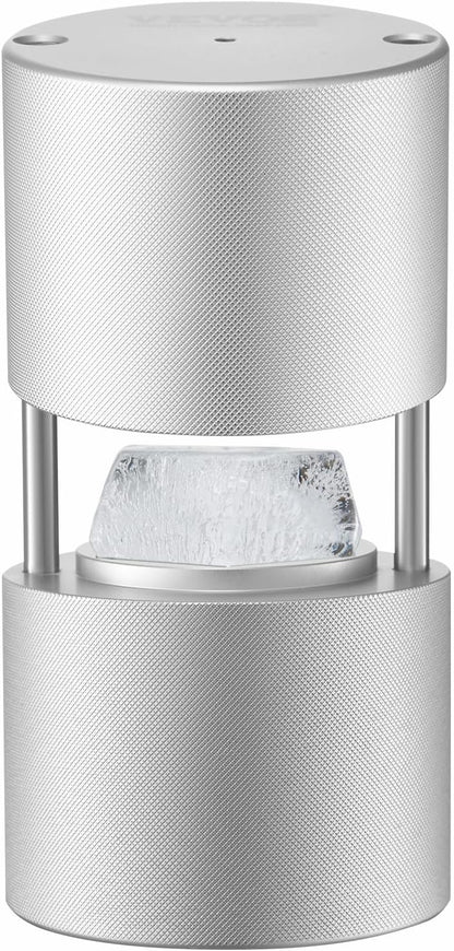 VEVOR Ice Diamond Press, 2,4 Inch IJsbalmaker, Luchtvaart Aluminium Kit Met Tong en Druppelbak Voor Whisky, Cocktail, Bourbon, Schot op Feest