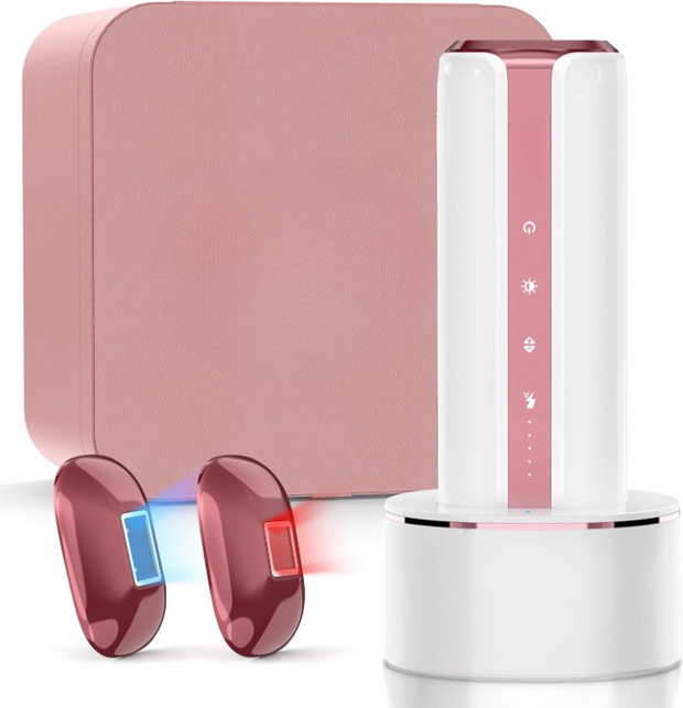 Lichttherapie - Rood Licht Therapie - LED-Therapie - IPL-Apparaten - Gratis Veiligheidsbril - 2 Laser Ontharing - met 3 Functies - HR-  SC - RA - Rood Licht Huidverjonging -  Saffier Ijskoeling - Lichte Pijnvrije Lazer Epilator - Roze