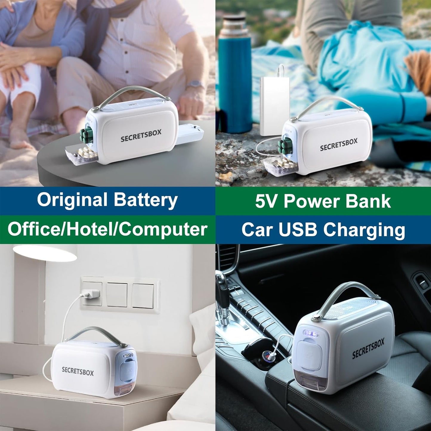 Insulin koelbox, elektrisch, draagbare medische koelkast, 2-8 °C, intelligente temperatuurcontrole, digitaal scherm, mini-medicijnen, koelbox voor reizen en auto, TSA-goedgekeurd