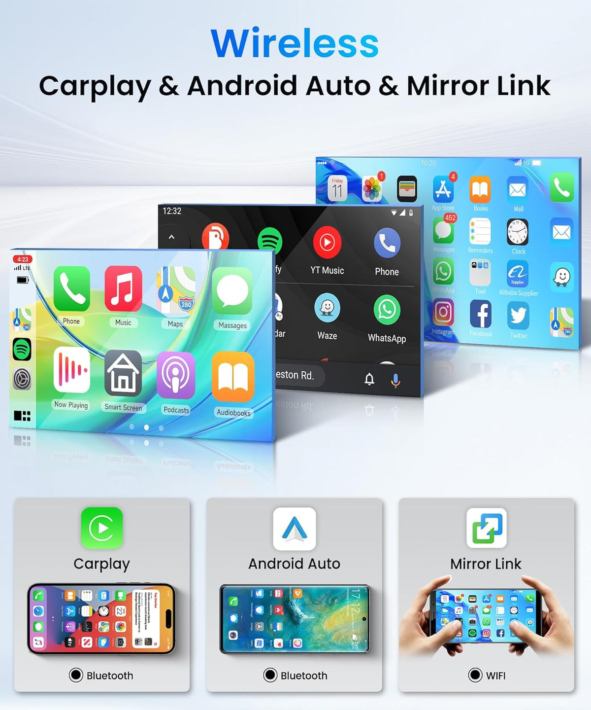4G 64G 9" Android Autoradio voor Mercedes Benz E/G/CLK/CLS Class W209 W211 W219 W463 2002-2010 Wireless Carplay Radio met Android Auto Navi GPS Mirror Link Bluetooth FM/RDS/DAB/DVR/EQ/WiFi SWC